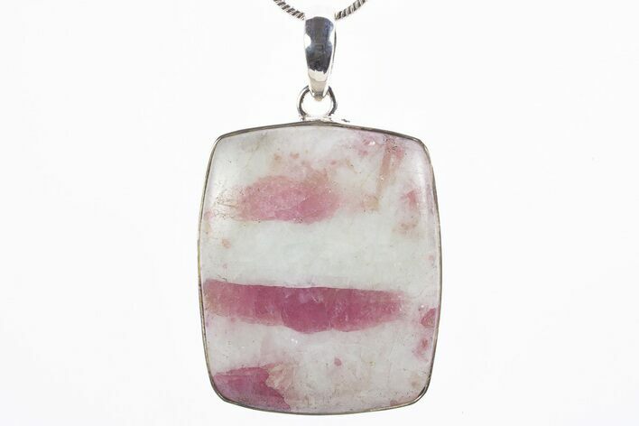 Pink Tourmaline (Rubellite) and Quartz Pendant (Necklace) #305043